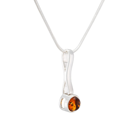 Srebrna zawieszka z bursztynem - Fenix Jewellery