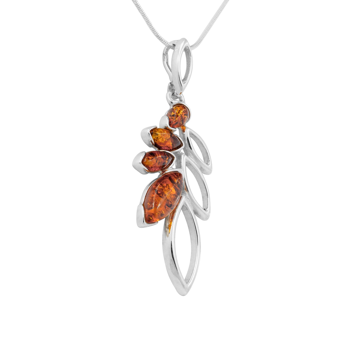 Srebrna zawieszka z bursztynem - Fenix Jewellery