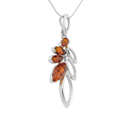 Srebrna zawieszka z bursztynem - Fenix Jewellery