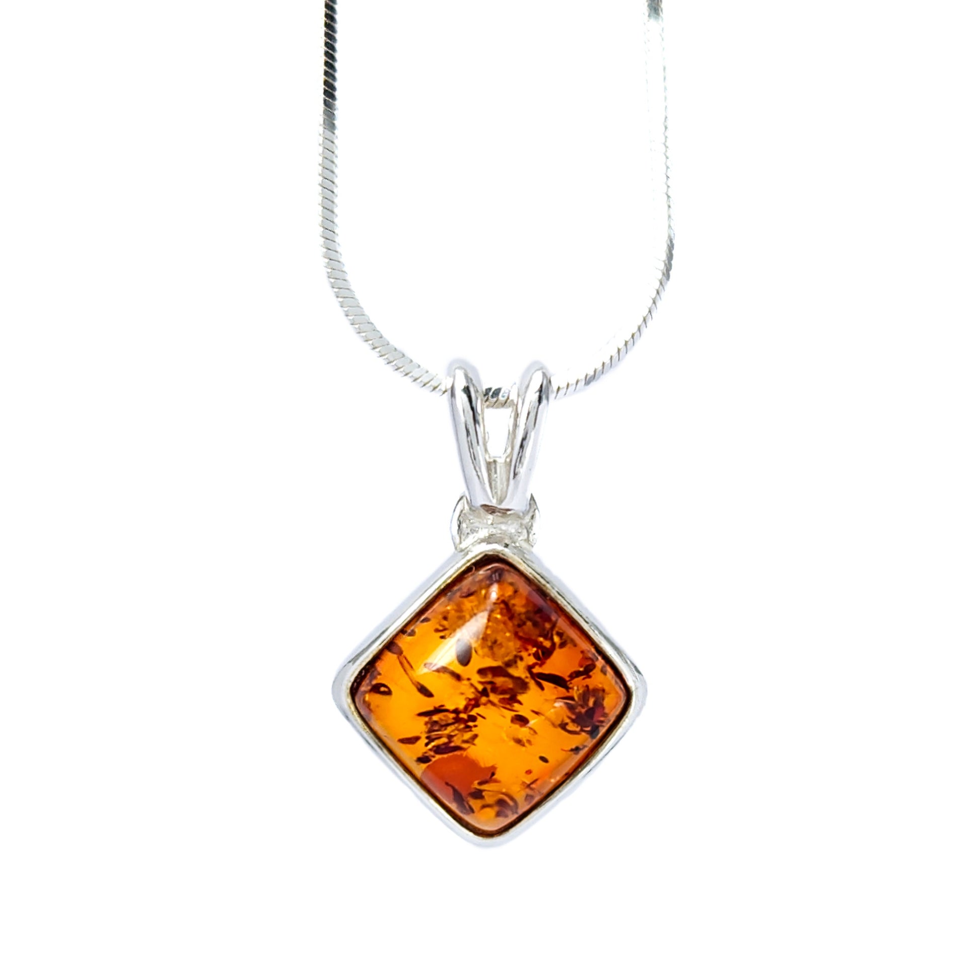 Srebrna zawieszka z bursztynem - Fenix Jewellery