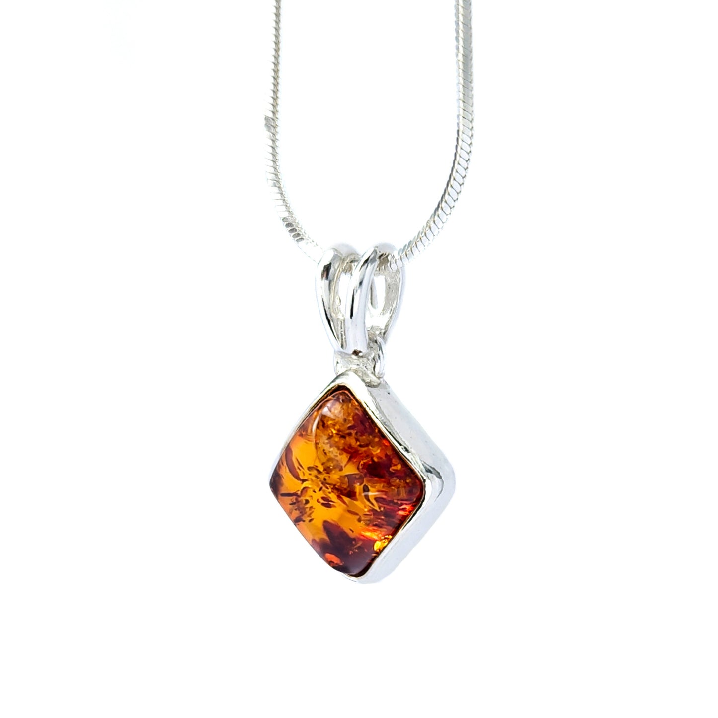 Srebrna zawieszka z bursztynem - Fenix Jewellery