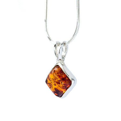 Srebrna zawieszka z bursztynem - Fenix Jewellery