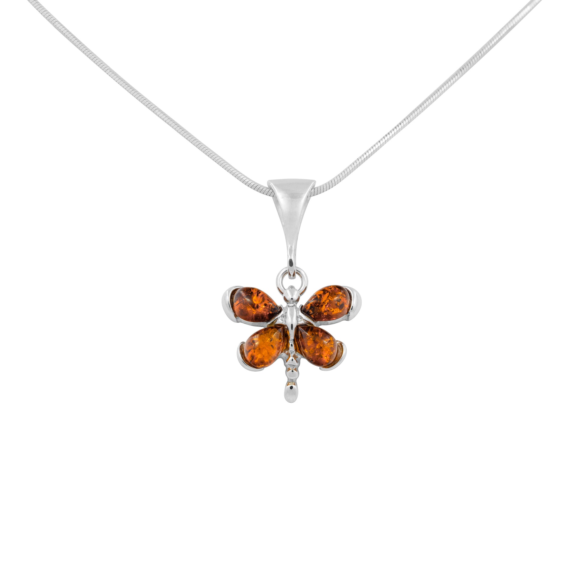 Srebrna zawieszka z bursztynem - Fenix Jewellery
