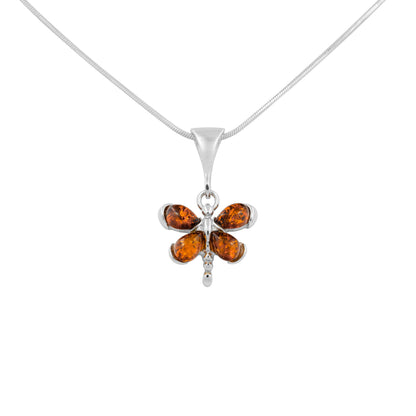Srebrna zawieszka z bursztynem - Fenix Jewellery