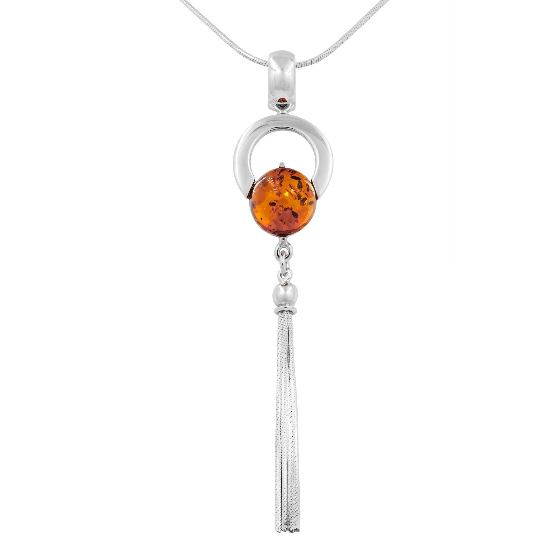 Srebrna zawieszka z bursztynem - Fenix Jewellery