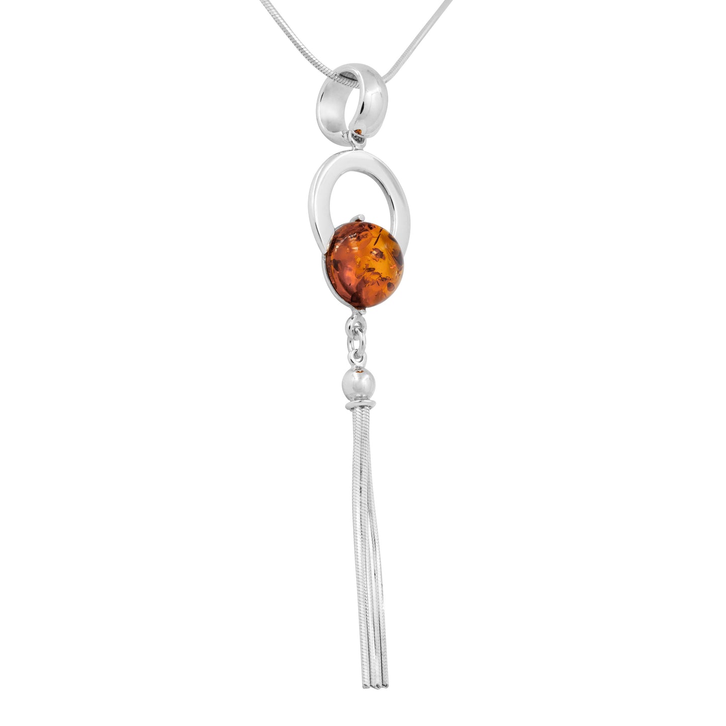 Srebrna zawieszka z bursztynem - Fenix Jewellery