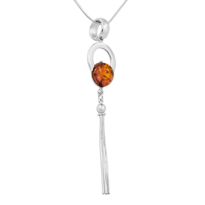 Srebrna zawieszka z bursztynem - Fenix Jewellery