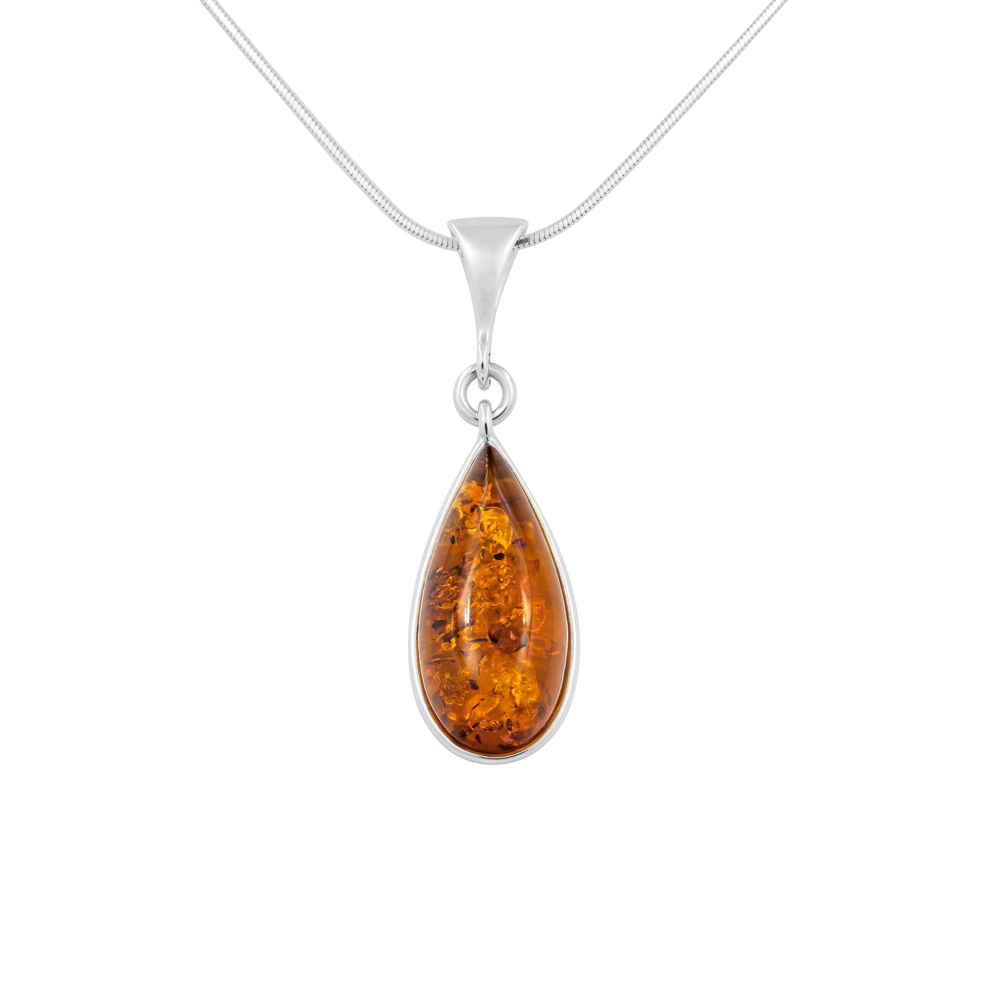 Srebrna zawieszka z bursztynem - Fenix Jewellery