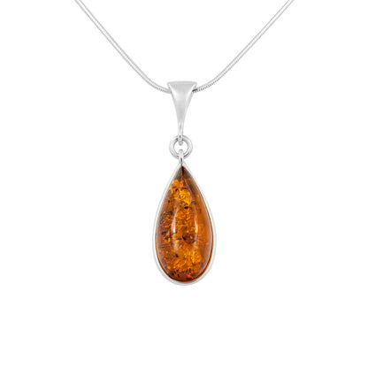 Srebrna zawieszka z bursztynem - Fenix Jewellery