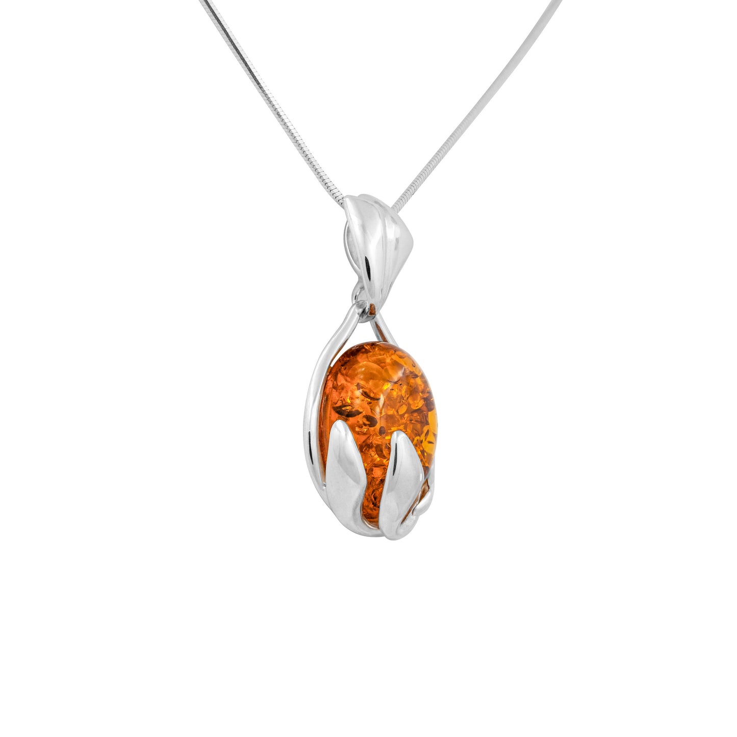 Srebrna zawieszka z bursztynem - Fenix Jewellery