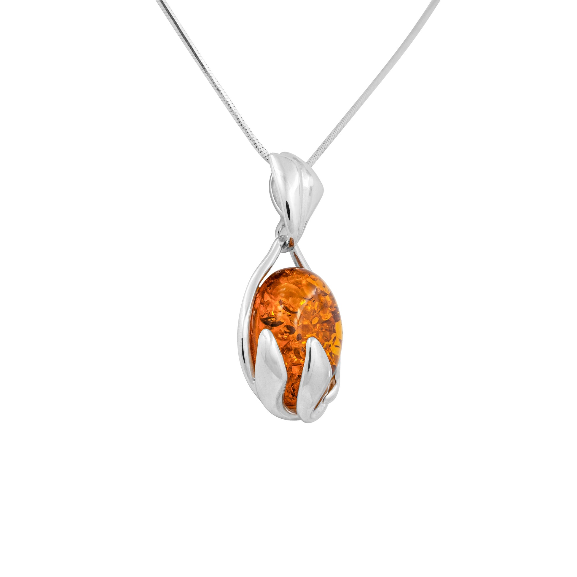 Srebrna zawieszka z bursztynem - Fenix Jewellery