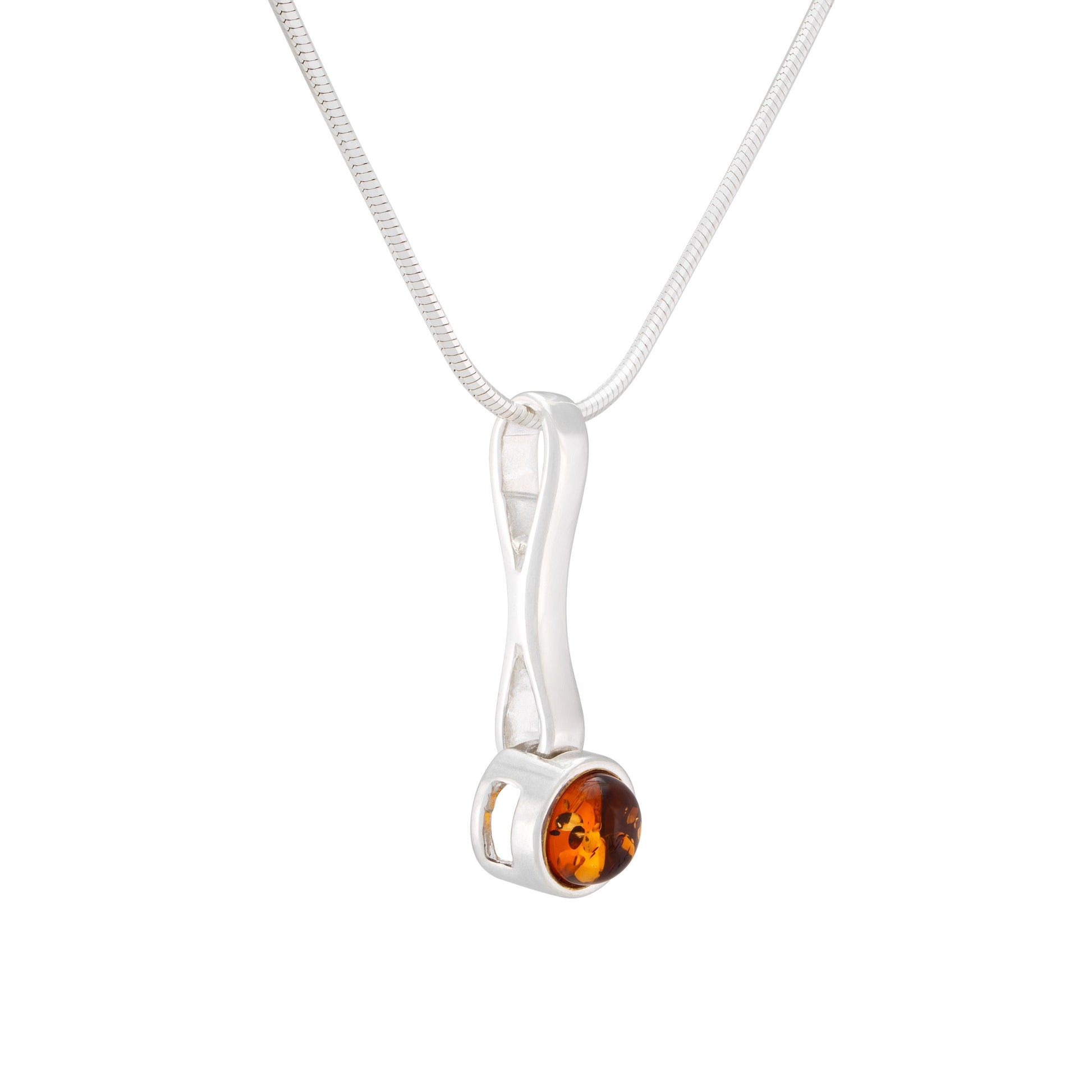 Srebrna zawieszka z bursztynem - Fenix Jewellery