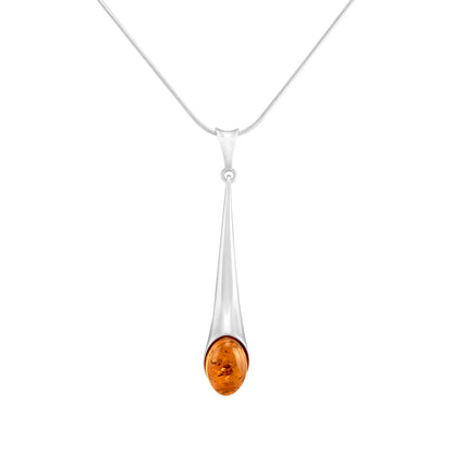 Srebrna zawieszka z bursztynem - Fenix Jewellery