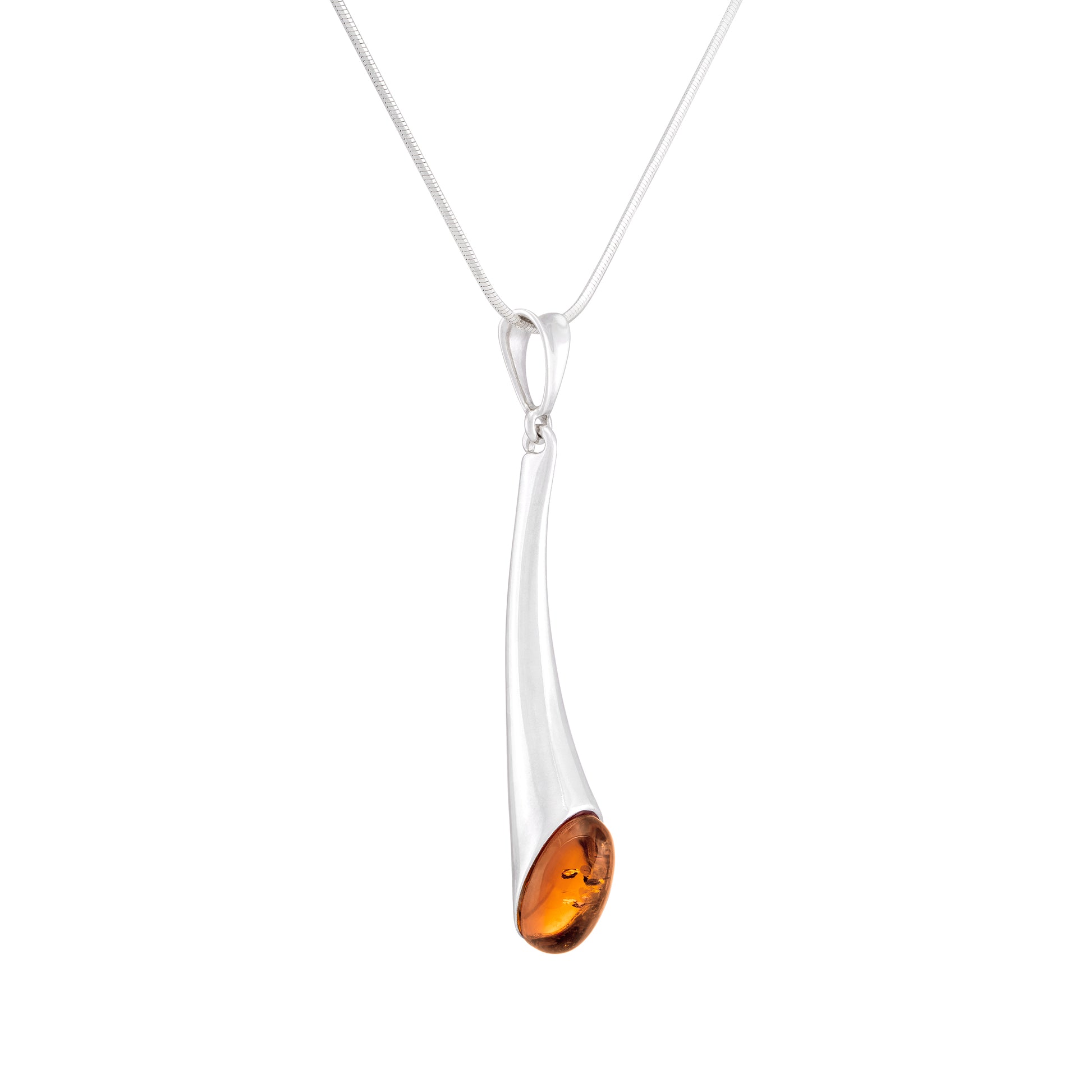Srebrna zawieszka z bursztynem - Fenix Jewellery