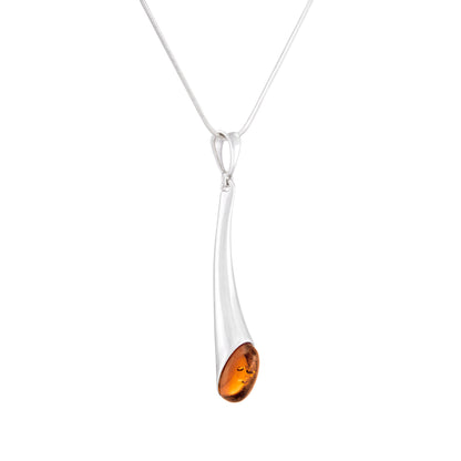 Srebrna zawieszka z bursztynem - Fenix Jewellery